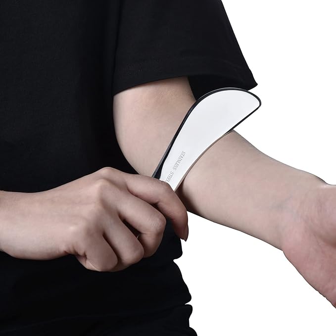 BYYDDIY Stainless Steel Gua Sha Muscle Scraper Tool,Scar Tissue Tool,Physical Therapy Tools,Muscle Scraping Tool,Guasha Massage Scraper,IASTM Tools,Skin Scraping Tool,Soft Tissue Massage Tool-Ruum Studio Home