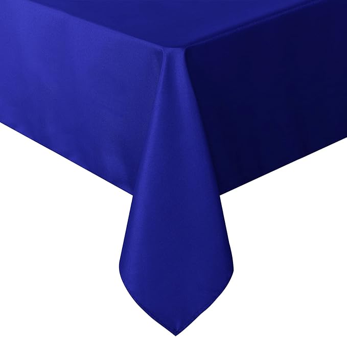 sancua Square Tablecloth - 70 x 70 Inch - Stain and Wrinkle Resistant Washable Polyester Table Cloth, Decorative Fabric Table Cover for Dining Tables, Buffet Parties and Camping, Royal Blue-Ruum Studio Home