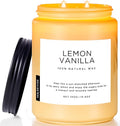 M&SENSE Candles Lemon Vanilla Scented, 19.4oz 110 Hours Long Lasting for Home 2 Wick Natural Soy Wax Non Toxic Candles in Glass Jar, Stress Relief Gifts for Women and Men-Ruum Studio Home
