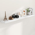 72 Inch Floating Shelves White, 72 x 9 Rustic Wooden Fireplace Mantel, 9 Inch Floating Shelf for Wall, Farmhouse Wall Shelves for Home Storage & Display-Ruum Studio Home