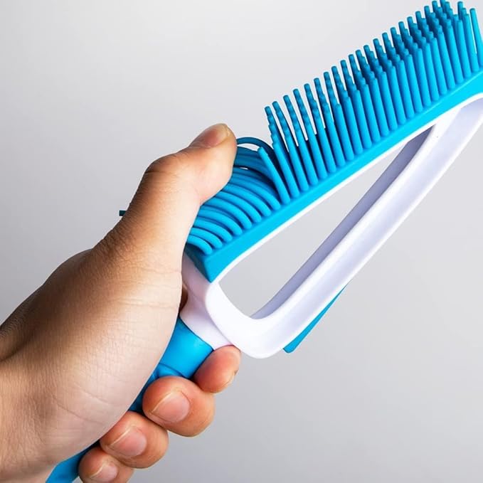 Pet Rubber Brush with Mini Dustpan,Dog Cat Hair Removal Brush with Squeegee,Portable Small Carpet Brush for Clothes,Cars,Sofa,Bed Sheet-Ruum Studio Home