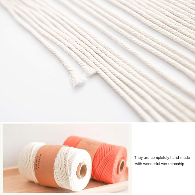 MOONFLY Dream Catcher with Handmade Moon Star Design Woven Cotton Dream Catchers Boho Macrame Wall Hanging Home Decoration Ornament Craft Gift (White Moon)-Ruum Studio Home