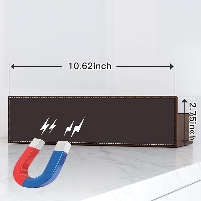 Magnetic Spice Rack for Refrigerator, Kitchen Organizer and Storage Shelf, Brown(4 Pack)…-Ruum Studio Home