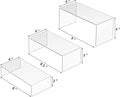 Clear Riser Shelf 3pcs, Desktop Rectangular Acrylic Display Shelves Organizer, Acrylic Stands for Funko Pop Figure, Perfumes, Bags, Shoes, Glasses, Plants, Toys, Collectibles - 8''x8.5''x9''-Ruum Studio Home