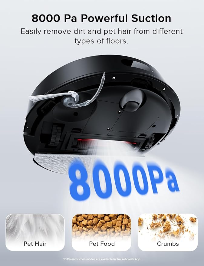 roborock Q7 L5 Robot Vacuum and Mop Combo, 8,000Pa Suction, Upgraded from Q5 Pro, Dual Anti-Tangle System, LiDAR Navigation, Multi-Level Mapping, Self-Charging Robotic Vacuum Cleaner, Black-Ruum Studio Home