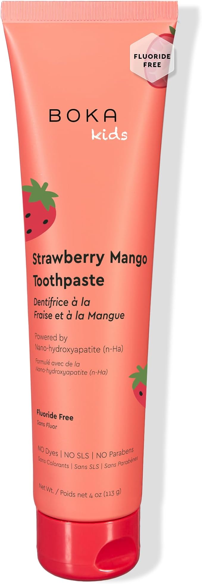 Boka Fluoride Free Toothpaste Nano Hydroxyapatite Toothpaste - Strawberry Mango Flavor, 4 oz 1Pk US Manufactured-Ruum Studio Home