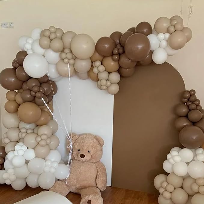 130pcs Brown Balloons Different Sizes 18" 12" 10" 5" Dark Brown Party Latex Balloons for Birthday Baby Shower Gender Reveal Graduation Wedding Anniversary Party Decorations-Ruum Studio Home
