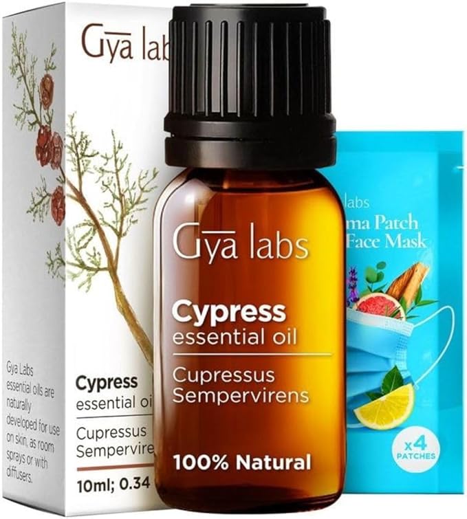 Gya Labs Cypress Essential Oil for Diffuser - 0.34 Fl Oz - 100% Pure Natural Cypress Oil for Aromatherapy & Candle Making Scent-Ruum Studio Home