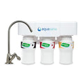Aquasana Under Sink Water Filter System - Reduces PFAS, Lead, & Chlorine in Drinking Water - Under Counter Claryum Filtration for Kitchen - 3-Stage - Brushed Nickel Faucet - AQ-5300.55-Ruum Studio Home