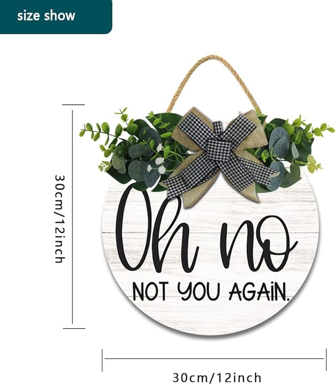 Funny Hanging Wall Sign for Front Door Home Kitchen Decor Rustic Wooden Round Sign Wall Decoration for Kitchen Dining Room Living Room Bedroom Outdoor-Ruum Studio Home