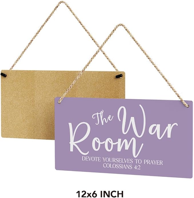 Purple Decor Rustic War Room Decor Christian Decoration Bible Verse Wood Decoration Sign Christian Scripture Printed Wood Sign Wall Art Religious Gifts Faith Based Gifts-Ruum Studio Home