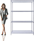 48"x24"x72" Chrome Premium Metal Steel Wire Shelving 4-Tier NSF 3200 LBS MAX Capacity Heavy Duty Storage Rack for Garages, Commercial Spaces, Hospitals, & Schools w/Premium Wheels-Ruum Studio Home