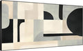 SIGNWIN 36"x72" Extra Large Framed Wall Art Modern Neutral Abstract Geometric in Black and Beige, Clean Minimalist Design for Home Living Room Bedroom Decor (Frame Assembly Required)-Ruum Studio Home