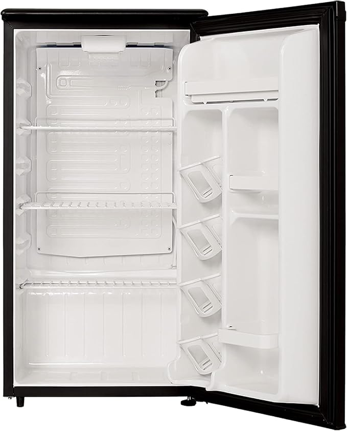 E-Star 3.3 Cu Ft Mini Fridge without Freezer - AUTO DEFROST, Reversible Single Door, Glass Shelf Refrigerator - A Space-Saving Marvel for Your Bedroom, Dorm, and Office-Ruum Studio Home