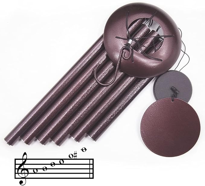 ASTARIN Wind Chimes, 36 Inch Large Metal Outdoor Chimes with 6 Tubes, Deep Tone, Tuned for Garden, Balcony, Patio & Home Decor. Bronze-Ruum Studio Home