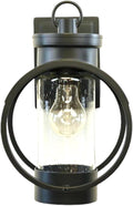 Muskoka Lifestyle Products Black Outdoor Weatherproof Wall Sconce Light Fixture, Rustic Porch Light, Entryway Light, Outdoor Wall Sconce Lantern-Ruum Studio Home