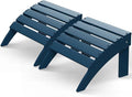 GreenVines Adirondack Ottoman Set of 2, HDPE All Weather Outdoor Folding Footrest, Plastic Adirondack Chair Footstool for Deck Backyard Patio Outside Poolside Porch Lawn, 19.7 inch Width, Blue-Ruum Studio Home