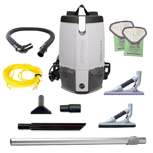 ProTeam ProVac FS 6 Commercial Backpack Vacuum with ProBlade Hard Surface and Carpet Tool Kit, 6 qt.-Ruum Studio Home