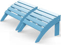 GREENVINES Adirondack-Ottoman | Set of 2 | HDPE Plastic | Outdoor Footrest | All Weather | Foot Rest | Foot Stool | Arctic | for Adirondack Chair | for Patio Backyard Pool-Ruum Studio Home