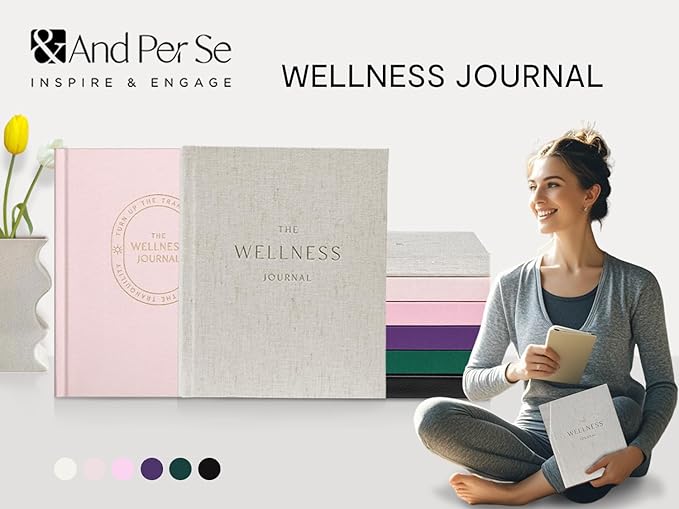 And Per Se Wellness Journal, Undated Daily Wellness Planner to Practice Positive Thinking, Mindfulness & Reflection, 91 Days Self-Care Journal For Women & Men (Purple)-Ruum Studio Home