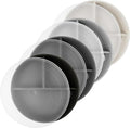 greenandlife 9 Inch 4PCS Divided Plates with Lids, Portion Control Plates for Kids Adults, Dishwasher Microwave Safe Compartment Plate, Unbreakable Lightweight Reusable Wheat Straw Plate, Grey Black-Ruum Studio Home