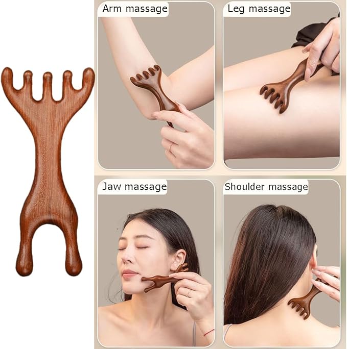 Natural Wooden Nose Guasha Massage Tools Anti-Static, Eyes Facial Wood Gua Sha Tool,face Manual Massager Tool, Multifunctional Handheld Meridians Acupoint Massage Tool,1 Pieces.-Ruum Studio Home
