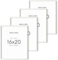 Haus and Hues Oak Frames Set of 4 - 16x20 Art Frames for Wall, Poster and Photo Display-Ruum Studio Home