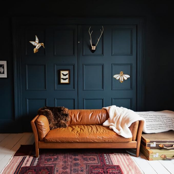 Decorative Bug Insects Beetle Mirrors - Gold Resin Little Bee Glass Wall Decor, Perfect for Victorian and European Themed Homes-Ruum Studio Home