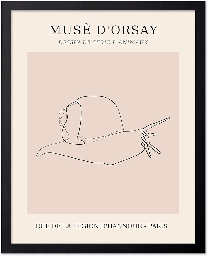 Poster Master Vintage Poster - Retro One Line Snail Drawing Print - Snail Line Art - Minimal Gift for Men, Women, Animal Lover - Abstract Wall Decor for Home, Office - 16x20 UNFRAMED Wall Art-Ruum Studio Home