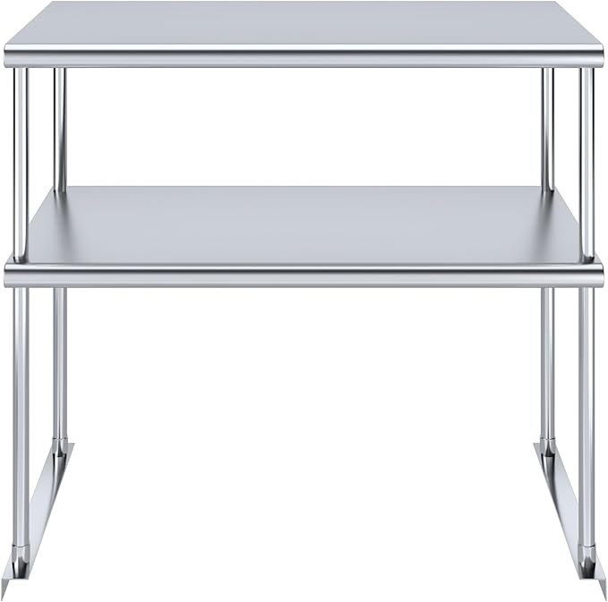 AmGood Double OverShelf Stainless Steel NSF - Many (36" Long x 18" Deep)-Ruum Studio Home
