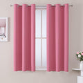 ChrisDowa Grommet Room Darkening Curtains for Bedroom and Living Room - 2 Panels Set Thermal Insulated Blackout Curtains (Pink, 38W x 54L)-Ruum Studio Home
