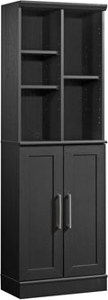 Sauder HomePlus Multi-Room Storage Cabinet with Adjustable Shelves and Door Positioning, Kitchen Laundry Bathroom Pantry Storage Cabinet, in Raven Oak Finish-Ruum Studio Home