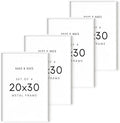 HAUS AND HUES 20x30 White Metal Picture Frames - Features Premium Aluminum, Vertical & Horizontal Hang, Shatterproof Plexiglass - Perfect for Home, Room, Office (20x30 in, White, Set of 4)-Ruum Studio Home