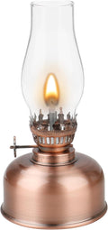 Retisee Vintage Clear Glass Hurricane Lamp - Antique-Style Adjustable Oil Wick Lantern for Indoor/Outdoor, 10oz Rustic Illumination and Tabletop Decor-Ruum Studio Home