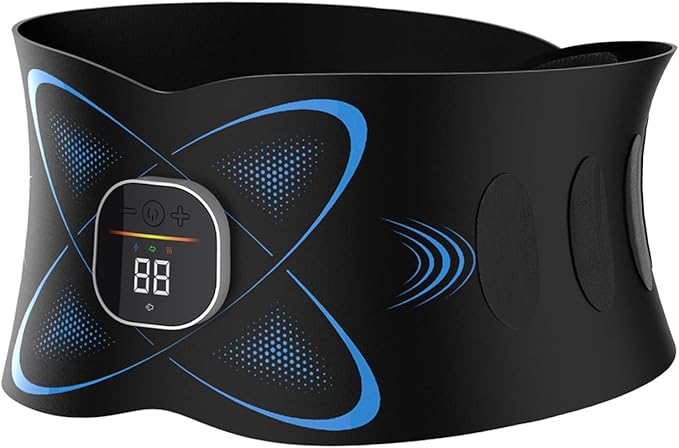 Ab Stimulator Muscle Toner, Abs Stimulator Abdominal Massage Belt with Heat for Belly Fat Burning & Cellulite Melting & Stomach Smooth Firming, Lower Back Massager for Women Men Pain Relief Gifts-Ruum Studio Home
