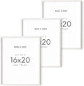 HAUS AND HUES 16x20 Frames Set of 3 - White Picture Pack Poster 16x20, Wall Frame Collage Decor 16 x 20 (White Oak Frame)-Ruum Studio Home
