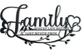 Family Sign Black Metal Wall Art Decor, Oppro Family Where Life Begins Love Never Ends Wrought Iron Wall Decorations, Hanging Plaque Letters Signs Home Decor for Living Room Bedroom Dining Room Kitchen Mother's Day Father's Day-Ruum Studio Home