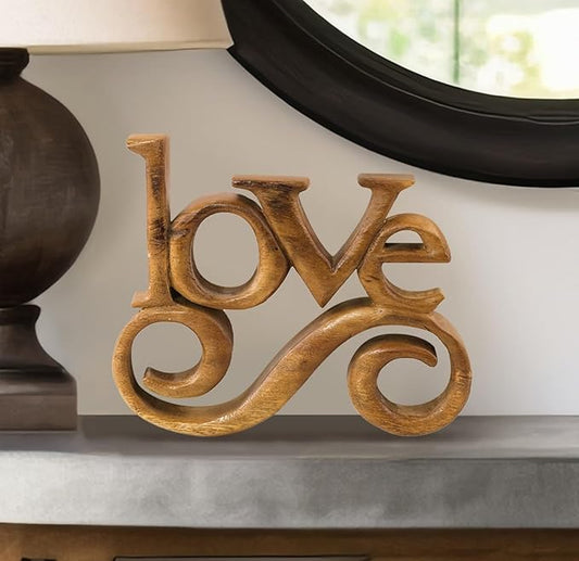 Decozen Gifts for Mom - Wooden Love Letters Sculpture - Mother's Day Birthday Gifts, Home, Office, Living Room, Shelf, Fireplace, Farmhouse, Tabletop, Boho and Mantle Decor - Mothers Day Decorations-Ruum Studio Home