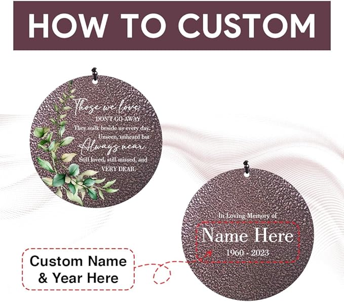 Sympathy Wind Chimes, Personalized Wind Chime for Loss of Loved Father/Mother/Lover, Commemorative Sympathy Bereavement Condolences Gifts for Funeral (36inch)-Ruum Studio Home