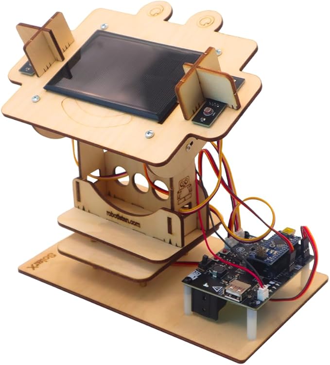 SolarX V2: Sun-Tracking Solar Panel DIY Kit with Arduino Nano, Solar Sun Tracker Sytem with Electronic Components, Educational Sun Tracker Kit, Solar Coding Kit-Ruum Studio Home