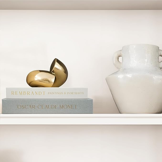 Linen Decorative Books for Home Decor,Set of 2 Aesthetic Faux Decor Book for Decoration,Fake Books for Bookshelf,Keepsake Storage Box (Sage & Beige)-Ruum Studio Home