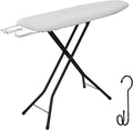Ironing Board with Iron Rest, Iron Board with 3 Layers Extra Thick Cover, Compact and Space Saver Foldable Ironing Board, Adjustable Height, Easy Storage with Smart Hanger and Lightweight Design-Ruum Studio Home