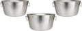 Stainless Steel Insulated Beverage Tub - Real Deal Steel, Large 6 Gallon Round Double Walled Party Tub, Drink Bucket for Parties, Ice Cooler for Wine Beer - Pack of 3-Ruum Studio Home