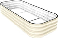 DaisyVibe Raised Garden Bed Kit, Planter Raised Garden Boxes Outdoor, Oval Large Metal Raised Garden Beds for Vegetables Flowers (White, 5ftx2ftx1ft)-Ruum Studio Home