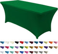 ABCCANOPY 6 FT Forest Green Spandex Table Cover Stretch Fitted Wrinkle Resistant Tablecloth Reuse for Rectangular Folding Table Patry Event Wedding Banquet Protector-Ruum Studio Home
