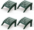 GREENVINES Adirondack-Ottoman | Set of 4 | HDPE Plastic | Outdoor Footrest | All Weather | Foot Rest | Foot Stool | Forest | for Adirondack Chair | for Patio Backyard Pool-Ruum Studio Home