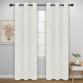Easy-Going Blackout Curtains for Bedroom, Solid Thermal Insulated Grommet and Noise Reduction Window Drapes, Room Darkening Curtains for Living Room, 2 Panels (42x95 in, Ivory)-Ruum Studio Home