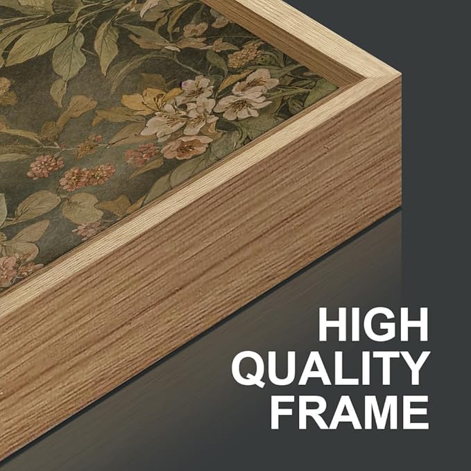 SIGNINART Vintage Floral Framed Canvas Wall Art Set of 3, Mid Century Modern Wildflower Wall Decor, Neutral Botanical Artwork, Retro Plant Art Prints for Bedroom, Living Room, Office 16"x24"-Ruum Studio Home