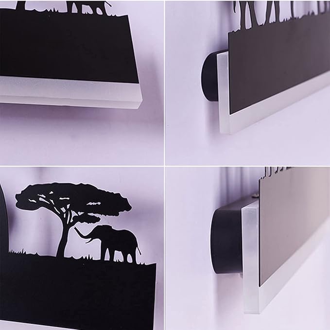 LED Wall Sconce Lamp Indoor Wall Mounted Light Up and Down Rustic Wall Light Animal Wall Lamp for Farmhouse Living Room Bedroom Cabinet Porch, 12W (Elephant)-Ruum Studio Home