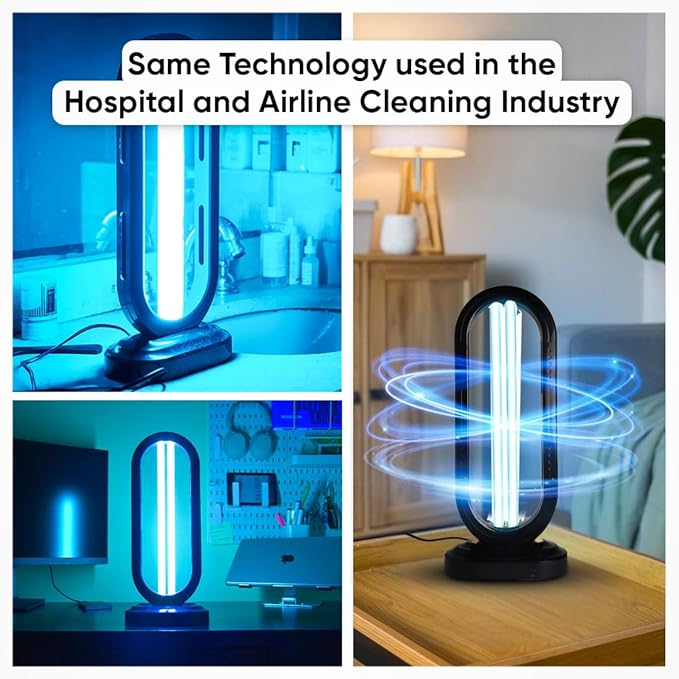 Swissklip HaloUV, Mold Remover, Home Disinfection Device, Dust Mites Remover, UV Light Sanitizer, Ultraviolet Sanitizer for Home, Room & Kitchen (HaloUV Light)-Ruum Studio Home